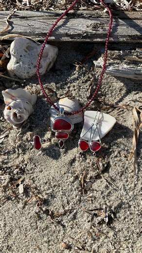 Lita Sea Glass Jewelry on Instagram: "The first limited edition jewelry drop of 2026 is almost here and we are ringing in the new year in luxury! In honor of January birthdays these exclusive jewelry pieces combine the serenity of the ocean with coveted rare Red Sea glass and glistening garnet gemstones. Ocean luxury meets heirloom quality. HOW TO SHOP: What’s NEW Wednesday Jewelry Drop Every Wednesday I drop limited-edition, authentic sea glass jewelry on my website. ✨ VIP early access: 8–9am ✨