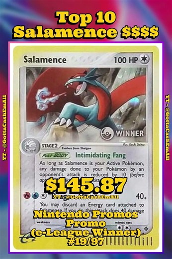 Top 10 Rarest & Most Valuable Salamence Pokémon Cards! 🐉✨ #pokemon #top10 #tcg #pokémon