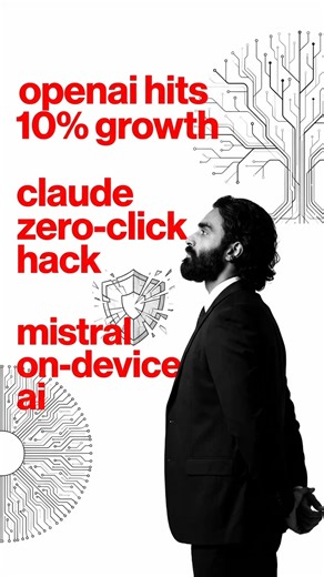 CuratedAI.Net on Instagram: "OpenAI hits 10% growth and a critical Claude security hack discovered! 🚀 Today's Top AI News: - Sam Altman: ChatGPT growth reaccelerates past 10%. - Claude Desktop zero-click vulnerability exposed 10k users. - Mistral drops on-device speech-to-text models. - ByteDance releases open-source AlphaFold3 rival. - Microsoft proposes AI for satellite constellations. Also: Anthropic nears $20B round, Alphabet raises $32B for compute, Alibaba launches robot AI, Runway pivots