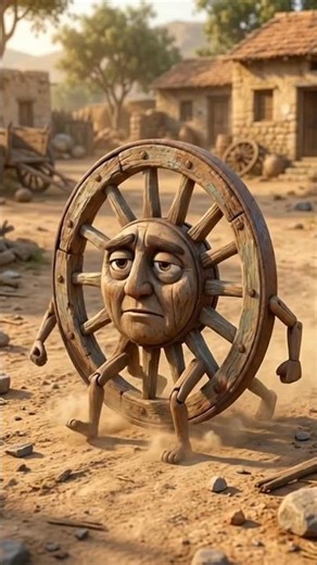 🛞 Wooden Cart Wheel – Worn – Dirt Path #shortvideo