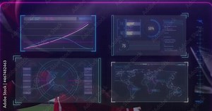 Animation of interface and data processing over male rugby players in scrum