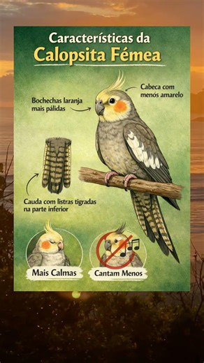 Características da calopsita fêmea #calopsitas #calopsitalove #calopsitasmansas #calopsitasmansa