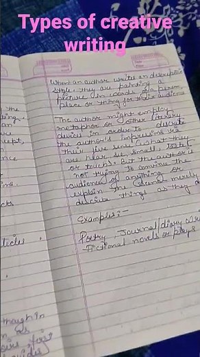 types of creative writing