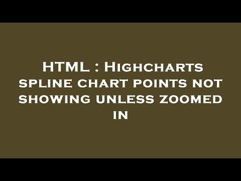 HTML : Highcharts spline chart points not showing unless zoomed in
