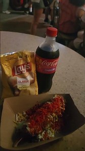 Spicy chili chesse corn dog! disneyland ca from little red wagon!