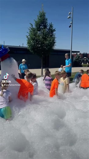 The party gets more fun with the foam machines