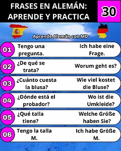 Frases en alemán ️🇩🇪 # 30. Frases que deberías conocer y aprender en alemán. #aprendealeman #alemanonline #aprenderaleman #cursodealeman #aleman | Aprende Alemán con MD