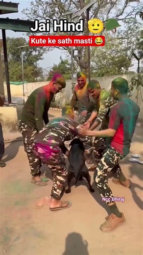 🪖😂Fauji Holi 🥷#hindisong #indianmilitary #duet #ytshortsindia #love #faujilyfstyle #armylover #army