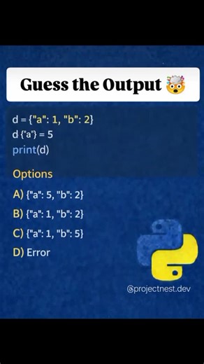 DevlopwithGaurav on Instagram: "⚡⚡ Daily python Questions and Follow for more . . #DailyCoding #100DaysOfCode #ProgrammingHumor #DebuggingLife #PythonTips CodingSkills"