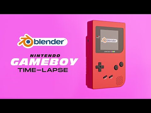 Nintendo Game Boy in Blender - 3D Modeling | @PSDPRO