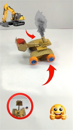 Mini jcb working model || easy science project #shorts #jcb