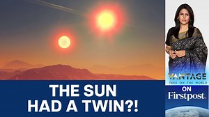 4K views · 75 reactions | #VantageOnFirstpost: Recent studies suggest our sun may have had a long-lost twin— a cooler, smaller red dwarf star. If the star did exist, where did it go? Could it have influenced Earth's orbit and weather? Discover the intriguing findings behind this cosmic mystery and how our sun's potential twin might still be affecting us today. | Firstpost | Facebook