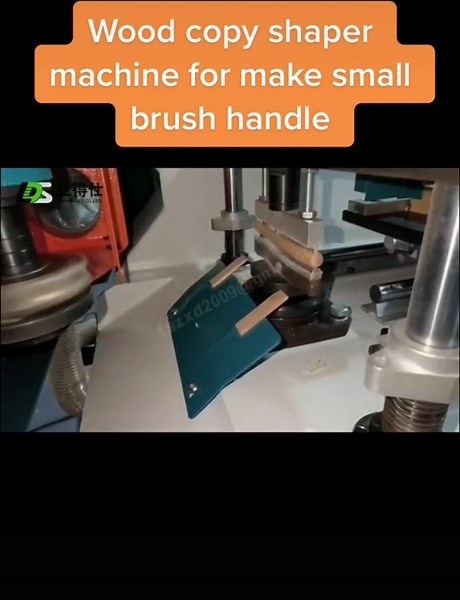 Wood copy shaper machine for make small brush handle #woodworkingmachinery #brushhandle #copymachine #shapermachine
