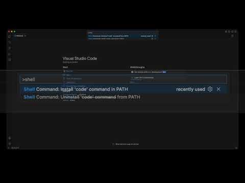 Enable Visual Studio Code From MacOS Terminal