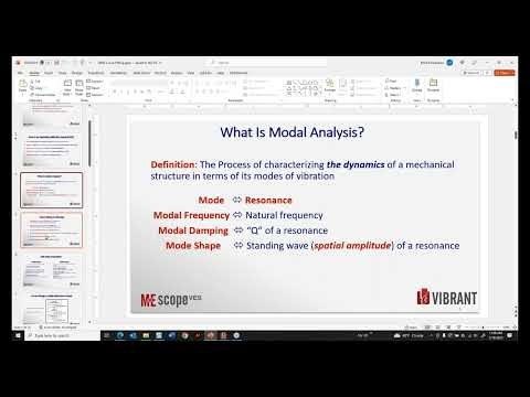 MEscope Modal Webinar: Curve Fitting Part 2-Operational Modal Analysis