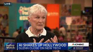 Glenn Close speaks from Berkshire shareholders meeting on Hollywood writers strike and A.I.