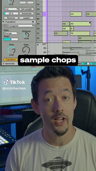 NEW way to chop samples in Ableton Live 12 . Been loving the generative tools midi tools and Meld, what are your favorite updates? #ableton #abletonlive #producer #sampling #sample #musicproduction #musicproducer