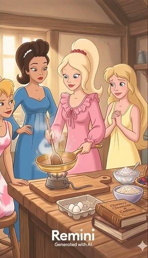 Arista Aquata Andrina and Eilonwy making Breakfast. #disneycharacter #disney #disneymovie