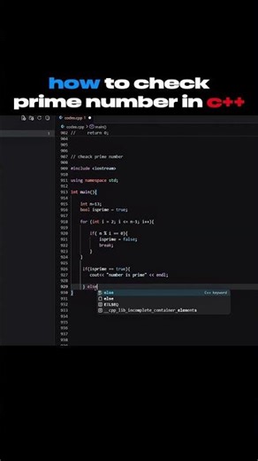 How to check Prime number in C++🤔||#coding #c++ #dsa