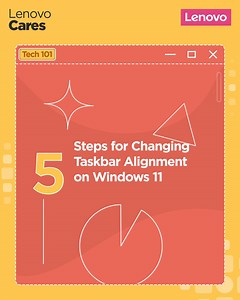 12K views · 224 reactions | Want to change your taskbar's alignment on Windows 11? Here are 5 simple steps that can help you change it. #Lenovo #LenovoCares #LenCareTips #LenovoDosAndDonts | Lenovo India | Facebook