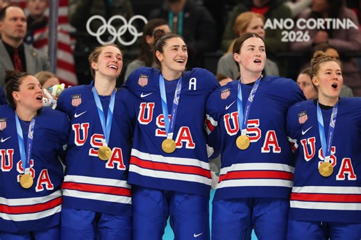 Team USA's reaction to national anthem after winning gold medal goes viral
