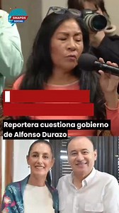 🔴 “Hay un gobierno alterno en Sonora”, señala reportera a Sheinbaum Durante la conferencia matutina, la periodista Reyna Haydée cuestionó la falta de capacidad del gobierno de Alfonso Durazo, afirmando que en la entidad existe un “gobierno alterno” al que la gente acude para solicitar gestiones o pedir justicia. Sheinbaum rechazó la acusación y afirmó que Alfonso Durazo es uno de los gobernadores mejor evaluados en México. #claudiasheinbaum #reynahaydee #mañanera #sinapsisocial | Sinapsis Socia