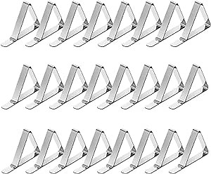 Tablecloth-Clips Large 2.9 Inch 24 Pcs Stainless Steel Picnic Table Cloth Cover Holders Clamps for Kitchen Dining Party Outdoor Wedding