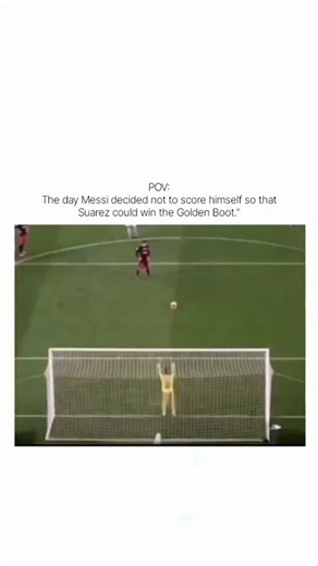 Daily Reel / on Instagram: "​In the 82nd minute of Barcelona's 6-1 defeat of Celta Vigo on February 14, 2016, at Camp Nou, Lionel Messi stepped up for a penalty with the score at 3-1. Sitting on 299 La Liga goals, he could have etched his name into history with a milestone goal and moved closer in the top scorer race, where Luis Suárez led with 22 goals to Messi's 25 ​Instead, Messi gave a soft pass toward Suárez, who ran in from the edge of the box to complete his hat-trick. The bold team move,