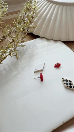 One of the most popular studs- all customizable #fyp #polymerclaytutorial #clayearrings #polymerclayearrings #polymerclay