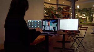 Portable Tri Screen Laptop Setup - Triple Extended Monitor for Ultimate Productivity and Multitasking