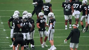 28K views · 1.1K reactions | Maxx why you gotta do the Rook like that  Maxx Crosby giving TE Michael Mayer the ultimate welcome to the NFL moment. -Jax | The Raiders Silver & Black | Facebook