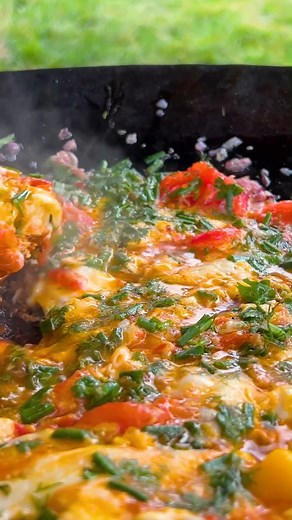 84K views · 3.9K reactions | Cooking the Perfect Country Breakfast! Delicious Eggs and Fresh Vegetables from the Garden | Faraway Village Family | Facebook