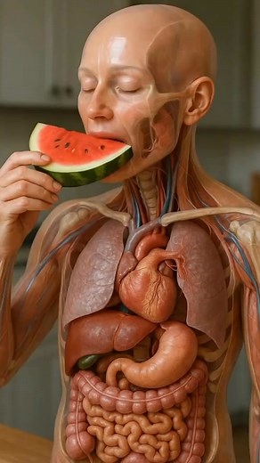 When you eat food, your body initiates a complex process called digestion, which involves both mechanical and chemical breakdown of food into small nutrient molecules that can be absorbed into the bloodstream and used for energy, growth, and cell repair. This process is coordinated by the brain, hormones, and nerves. #healthfacts | Suman