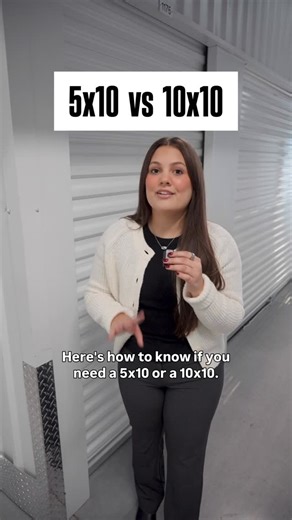 Extra Space Storage on Instagram: "Let’s compare our 5x10 and 10x10 storage units so you can best decide which size is right for your self storage needs. A 5x10 storage unit is great for storing the contents of a studio or one bedroom apartment while a 10x10 storage unit can fit furniture and appliances from a two bedroom apartment. Still need help deciding? Drop your questions below! #storageunit #extraspacestorage"