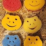 6 Pack Dish Scrubber, Scrub Sponge, Dual-Sided Temperature Controlled Kitchen Sponge for Dishes,Odor Resistant Scrubber,Cute Frog Scrub Sponges Household Cleaning Pads for Scrub Daddy,Scrub Mommy