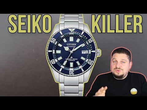 Hands On CITIZEN Promaster Automatic Dive in Super Titanium 200m Dive Watch Seiko Killer? NB6021-68L