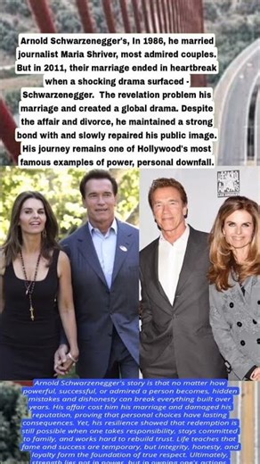 Arnold Schwarzenegger, In 1986 Married Journalist Maria Shriver. Problem His Marriage And Created