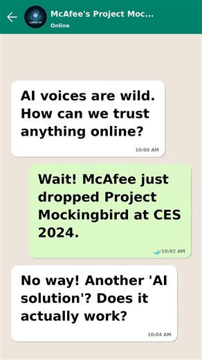 McAfee's Project Mockingbird: A CES 2024 Deep Dive #Shorts