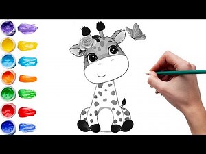 How to Draw and Color Giraffe : Fun Art Activities for Kids | Giraffe Drawing