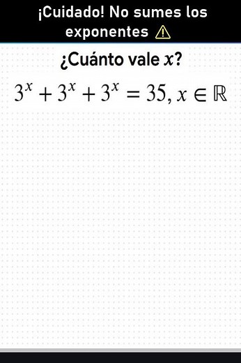 ¿Eres un genio? Resuelve esta ecuación exponencial en 10 segundos ⚡ #matemáticas #algebra