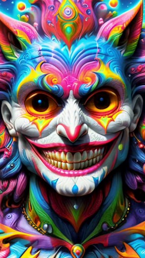 Acid Joker Visuals: A Psychedelic Animation Trip