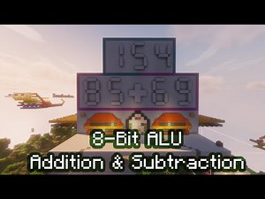 Minecraft Redstone 8-Bit Calculator: Addition & Subtraction Showcase
