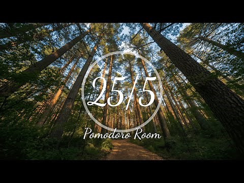 Pomodoro Timer with Forest Sounds | 25-5 Focus Session in Nature | Deep Work + No Distractions