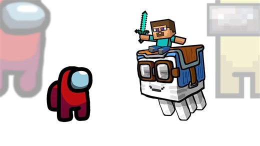 【Among Us】Mini Crewmate Kills MINECRAFT - Part 5 (Ghast Update)