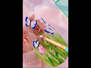 6 Easy Glass Painting || Glass Jar Painting || Satisfying Creative Art