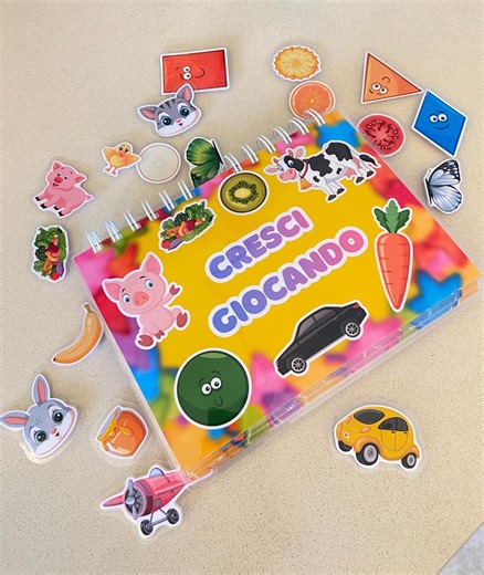 Educational Stick and Peel Book, Interactive Busy Book for Learning Through Play, Colors, Shapes, Animals, Creative Game for Children - Etsy