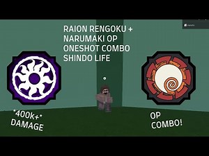 RAION RENGOKU + NARUMAKI OP ONESHOT COMBO | Shindo Life Roblox