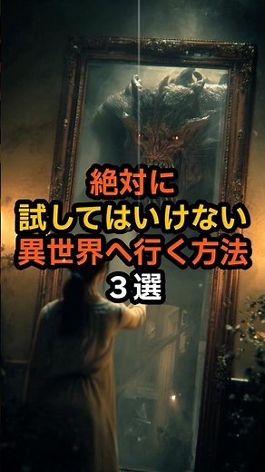 【絶対に試してはいけない】異世界へ行く方法3選#都市伝説 #怖い話 #雑学