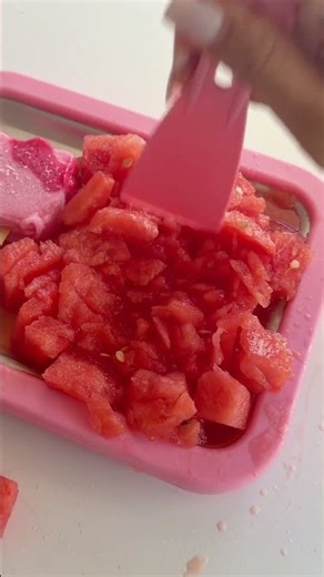 Hello Kitty Cotton Candy Watermelon Ice Cream 🍉🎀 | Satisfying ASMR #foodasmr #dessert #fyp