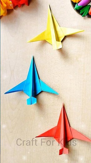 Paper Aeroplane ✈️✈️ Making #craftideaseasy #craftforkids #shorts